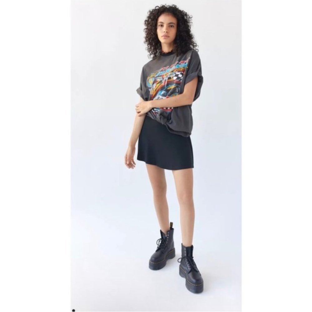 Urban Outfitters | UO Deja Seamed Mini Dress Sleeveless Ribbed Black New Medium - Picture 7 of 13